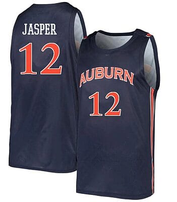 Zep Jasper Jersey #12 Auburn Tigers College Basketball Navy