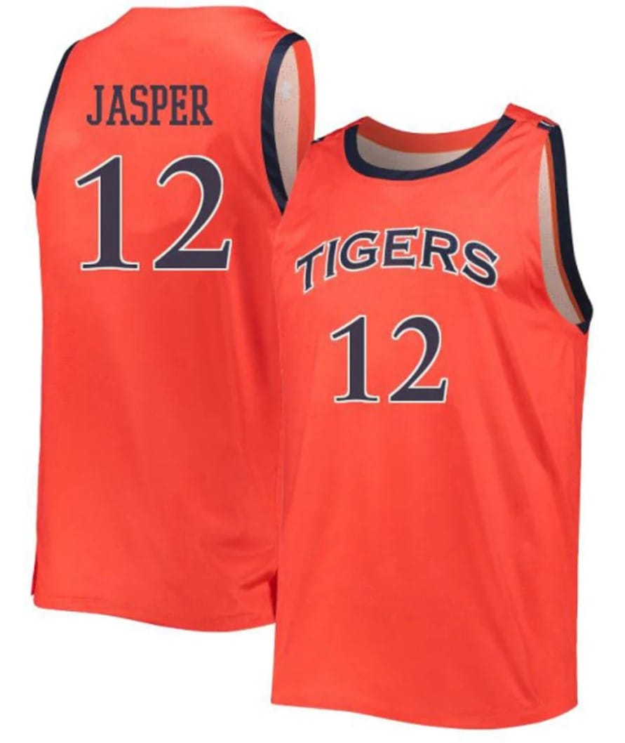 Zep Jasper Jersey #12 Auburn Tigers College Basketball Orange