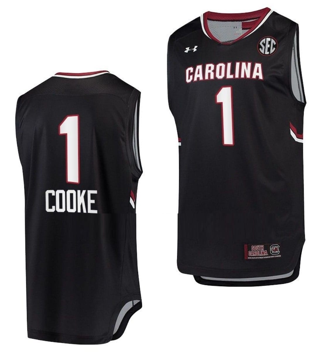 Zia Cooke Jersey #1 South Carolina Gamecocks College Basketball Black