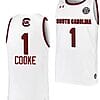 Zia Cooke Jersey #1 South Carolina Gamecocks College Basketball White