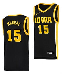 Keegan Murray Jersey #15 Iowa Hawkeyes College Basketball Black