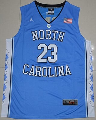 Michael Jordan jersey #23 North Carolina Tar Heels NCAA Basketball Blue