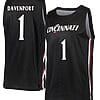 Jeremiah Davenport Jersey #1 Cincinnati Bearcats College Basketball Black