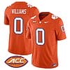 Antonio Williams Jersey #0 Clemson Tigers Vapor Limited Acc Patch College Football Stitched Orange