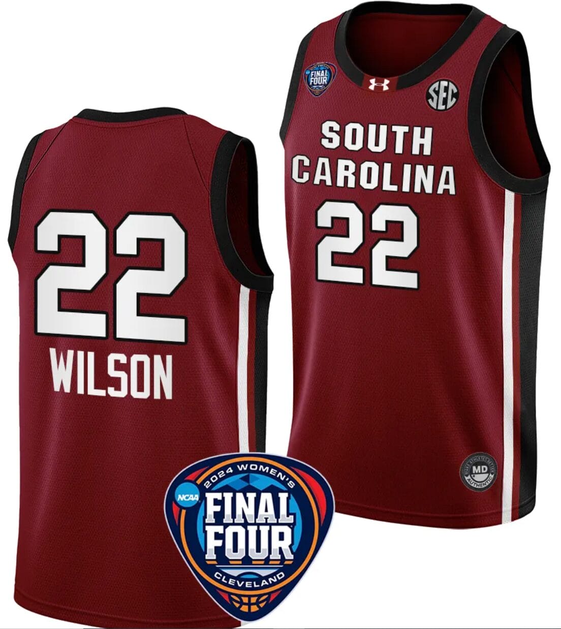 Aja Wilson Jersey #22 South Carolina Gamecocks Basketball 2024 NCAA March Madness Final Four Garnet