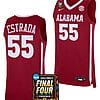 Aaron Estrada Jersey #55 Alabama Crimson Tide 2024 NCAA March Madness Final Four Basketball Crimson