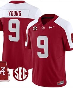 Bryce Young Jersey #9 Alabama Crimson Tide Vapor Stitched Football Alabama Map Alternate