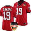 Brock Bowers Jersey #19 Georgia Bulldogs Orange Bowl Patch 2023 College Football Red