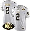 Blake Corum Jersey #2 Michigan Wolverines 1000 Wins Patch Football All Stitched White Gold
