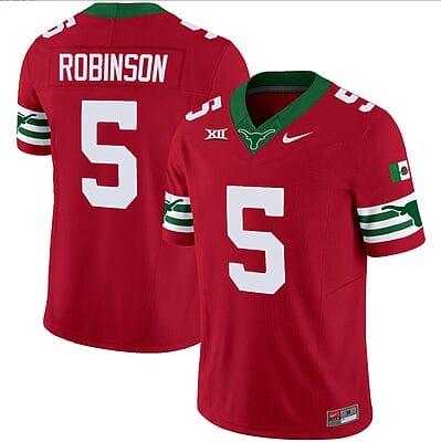Bijan Robinson Jersey #5 Texas Longhorns Mexico Vapor College Football Red