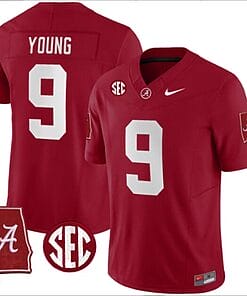 Bryce Young Jersey #9 Alabama Crimson Tide Vapor Stitched Football Alabama Map Crimson