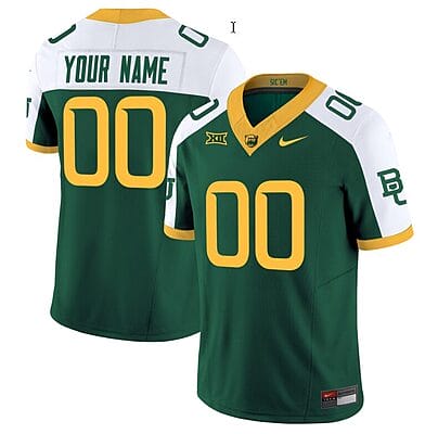 Custom Baylor Bears Jersey Name and Number Vapor Limited College Football All Stitched Green Alternate