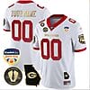 Custom Georgia Bulldogs Jersey Name and Number Orange Bowl Patch Football White Gold Trim