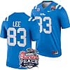 Cayden Lee Jersey #83 Ole Miss Rebels Peach Bowl Patch 2024 College Football Blue