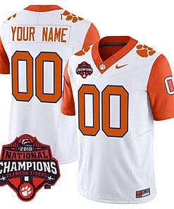 Custom Clemson Tigers Jersey Name and Number Vapor Limited College Football Stitched Orange Sleeves