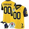 Custom Michigan Wolverines Jersey Name and Number Vapor Limited Rose Bowl Patch Navy Sleeves