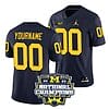 Custom Michigan Wolverines Jersey Name and Number Football 2023 National Champions Patch Navy