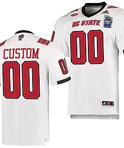 Custom NC State Wolfpack Jersey Name and Number 2023 Pop-Tarts Bowl Football White