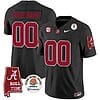 Custom Alabama Crimson Jersey Name and Number Rose Bowl Patch Football Black