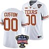 Custom Texas Longhorns Jersey Name and Number Allstate Sugar Bowl Patch 2024 College Football White