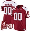Custom Alabama Crimson Tide Jersey Name and Number Vapor Limited Football Alabama Map Crimson Alternate