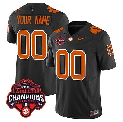 Custom Clemson Tigers Jersey Name and Number Vapor Limited College Football Stitched Black