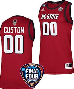 Custom NC State Wolfpack Basketball Jersey Name and Number 2024 NCAA March Madness Final Four Red