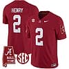 Derrick Henry Jersey #2 Alabama Crimson Tide Vapor Limited Football Alabama Map Crimson