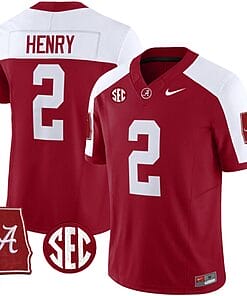 Derrick Henry Jersey #9 Alabama Crimson Tide Vapor Stitched Football Alabama Map Alternate