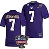 Dillon Johnson Jersey #7 Washington Huskies Allstate Sugar Bowl Patch 2024 College Football Purple