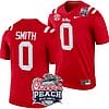 Deion Smith Jersey #0 Ole Miss Rebels Peach Bowl Patch 2024 College Football Red