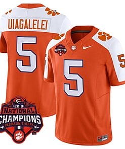 DJ Uiagalelei Jersey #5 Clemson Tigers Vapor Limited Champions Patch College Football Stitched Alternate