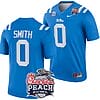 Deion Smith Jersey #0 Ole Miss Rebels Peach Bowl Patch 2024 College Football Blue