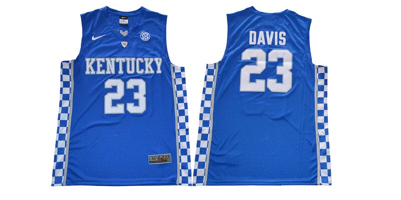 Anthony Davis Jersey #23 Kentucky Wildcats NCAA Basketball Blue