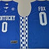 DeAaron Fox Jersey #0 Kentucky Wildcats NIL College Basketball Blue