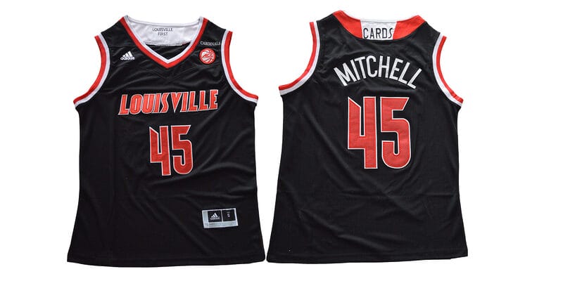 Donovan Mitchell Jersey #45 Louisville Cardinals NCAA Basketball Black