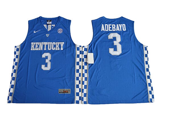 Edrice Adebayo Jersey #3 Kentucky Wildcats NCAA Basketball Blue