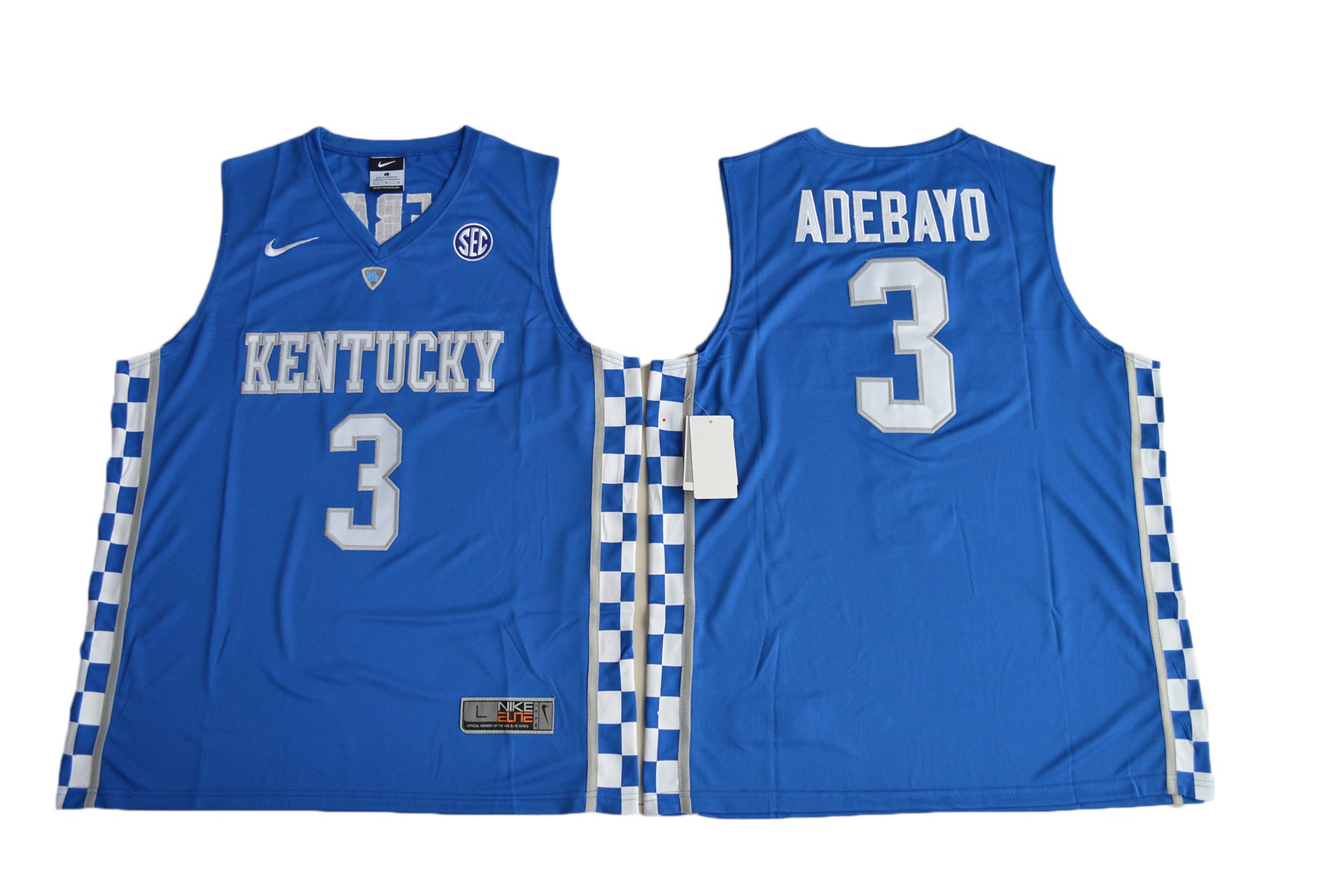 Edrice Adebayo Jersey #3 Kentucky Wildcats NCAA Basketball Blue