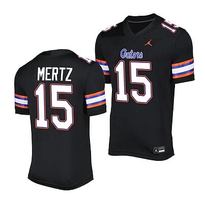 Florida Gators Graham Mertz Jersey #15 Alternate Game Black 2023 Salute To Service Uniform