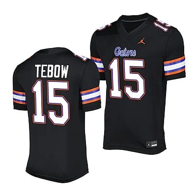 Florida Gators Tim Tebow Jersey #15 Alternate Game Black 2023 Salute To Service Uniform