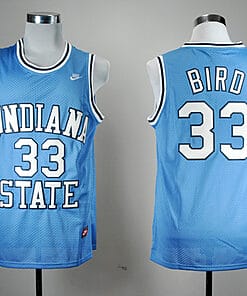 Larry Bird Jersey #33 Indiana State Sycamores NCAA Basketball Jersey Indigo
