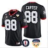 Jalen Carter Jersey #88 Georgia Bulldogs Orange Bowl Patch Football Stitched Black