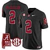 Jase McClellan Jersey #2 Alabama Crimson Tide Vapor Limited Football Alabama Map Black