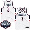 Jaylin Stewart Jersey #3 UConn Huskies 2024 NCAA Basketball National Champions White