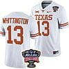 Jordan Whittington Jersey #13 Texas Longhorns Allstate Sugar Bowl Patch 2024 College Football White
