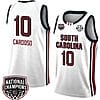 Kamilla Cardoso Jersey #10 South Carolina Gamecocks 2024 NCAA Basketball National Champions White Red