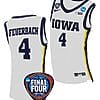 Kylie Feuerbach Jersey #4 Iowa Hawkeyes Basketball 2024 NCAA March Madness Final Four White
