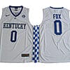 DeAaron Fox Jersey #0 Kentucky Wildcats NIL College Basketball White