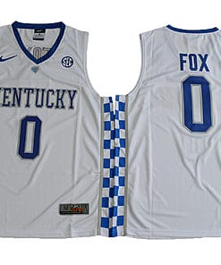 DeAaron Fox Jersey #0 Kentucky Wildcats NIL College Basketball White