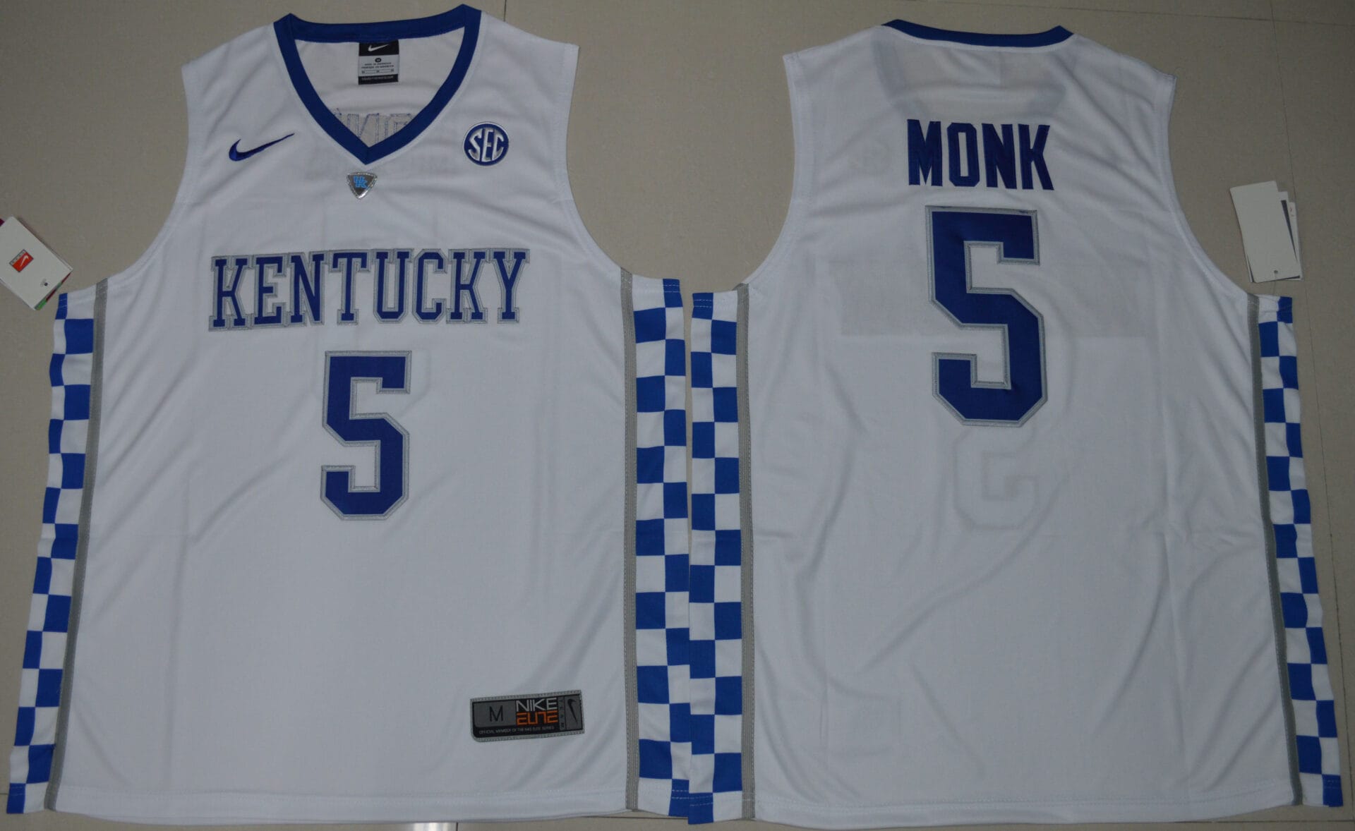 Malik Monk Jersey #5 Kentucky Wildcats NCAA Basketball White